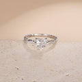925 Sterling Silver Promise Heart Ring For Her, Custom Heart-Shaped Cubic Zirconia Ring Engagement Ring, Anniversary Ring,Valentine Day Gift