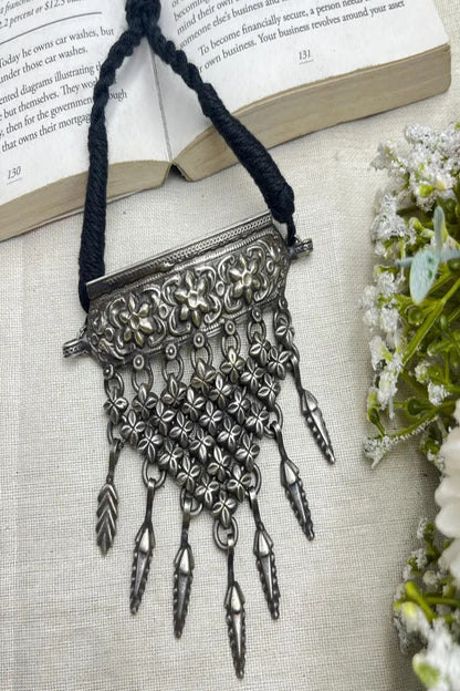Vastrabhushan Oxidised Silver Tribal Choker Necklace | Vintage Ethnic Statement Hasli Torque Necklace
