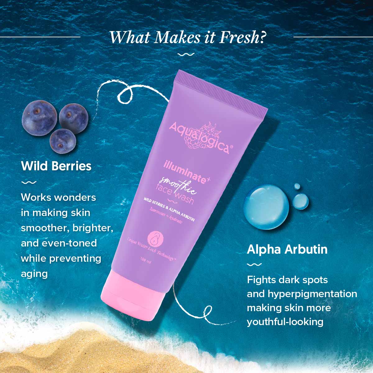 Aqualogica IIIuminate+ Smoothie Face Wash - 100ml