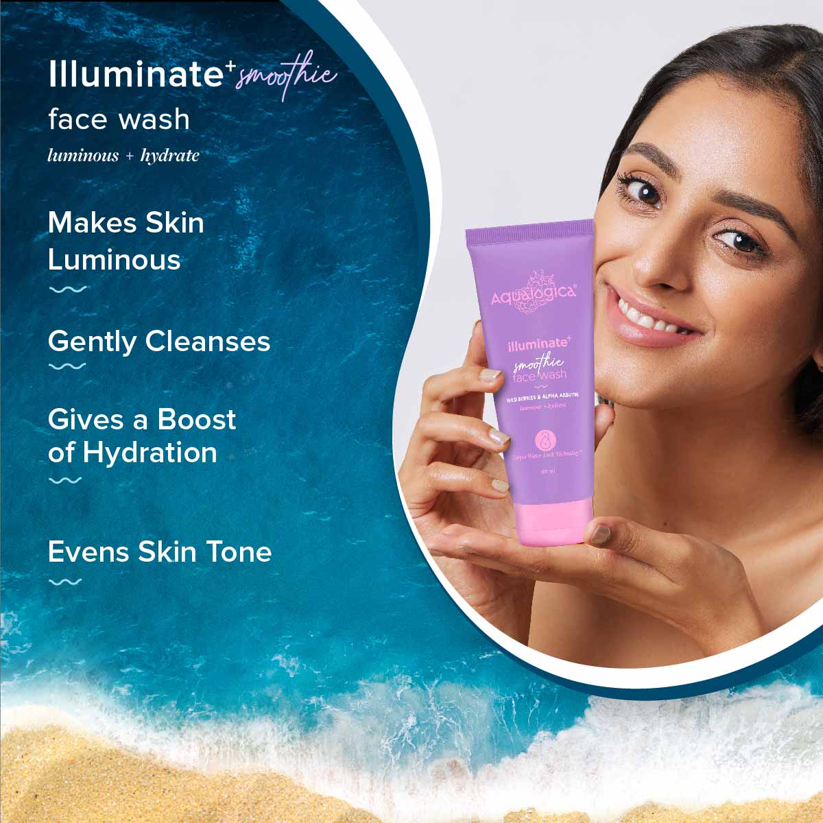 Aqualogica IIIuminate+ Smoothie Face Wash - 100ml