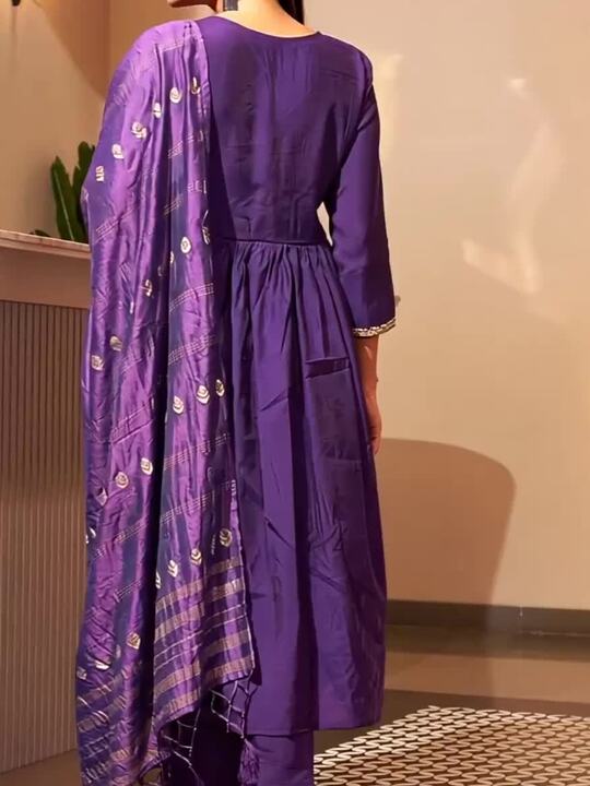 Tikhi Imli Empire Beads and Stones Anarkali Kurta With Trousers & Dupatta