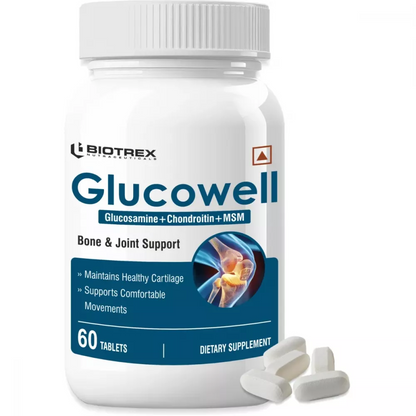 Biotrex Glucowell Glucosamine, Msm & Chondroitin 500mg Tablets