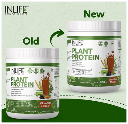 Inlife Vegan Plant Protein Powder Chocolate Flavour