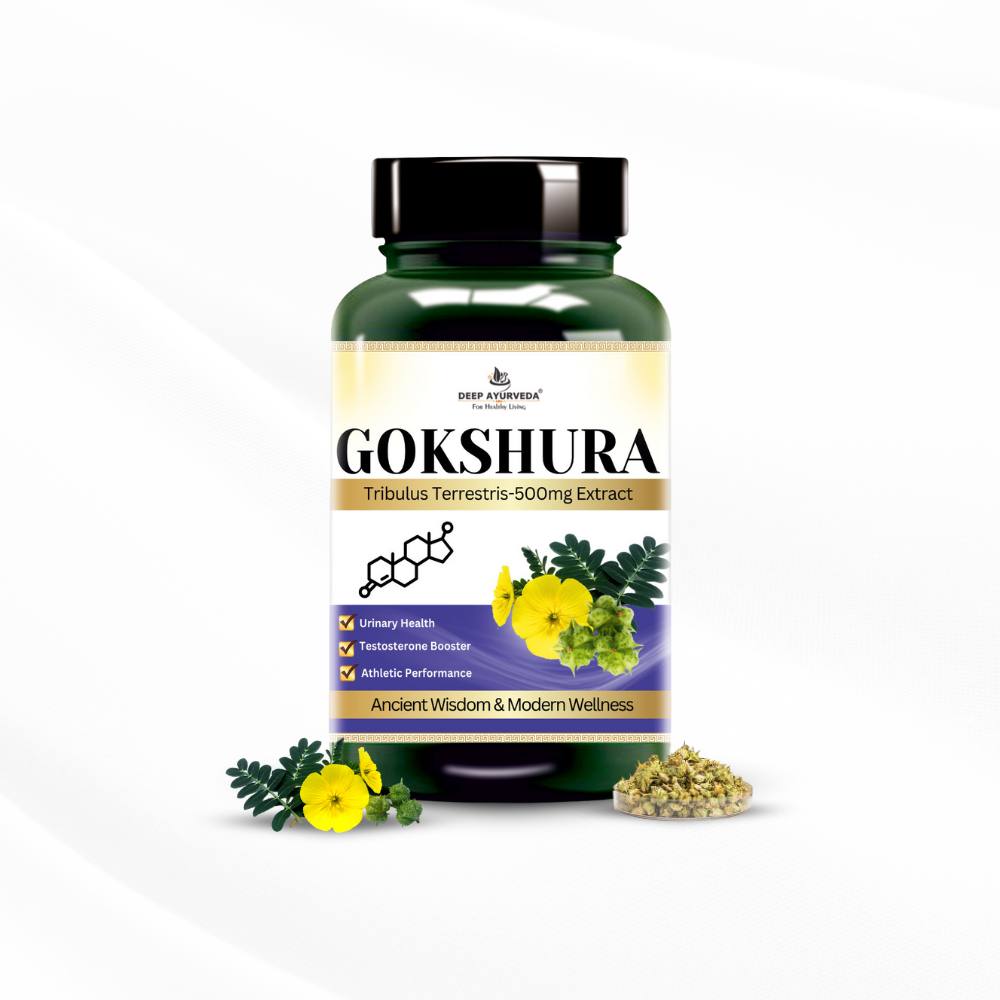 Deep Ayurveda Gokshur 500mg Veg Capsules