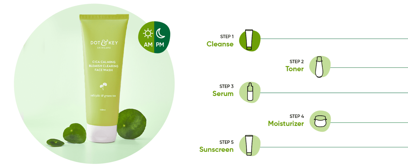 Dot & Key Cica Calming Blemish Clearing Face Wash - 100 ml