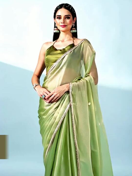 Tikhi Imli Sequinned Satin Saree