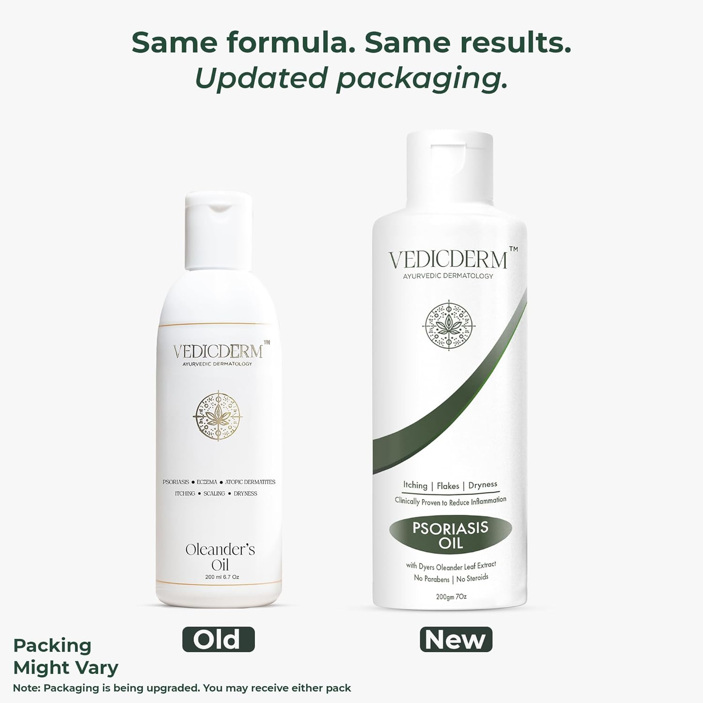 VedicDerm Oleander's Oil for Psoriasis, Eczema, and Atopic Dermatitis