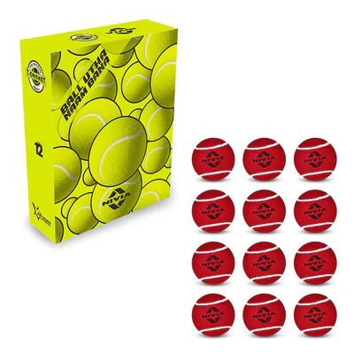 Nivia Rubber Cricket Tennis Ball (Pack Of 12)