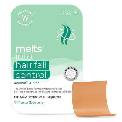 Wellbeing Nutrition Melts Healthy Hair & Hair Fall Control Strips Combo