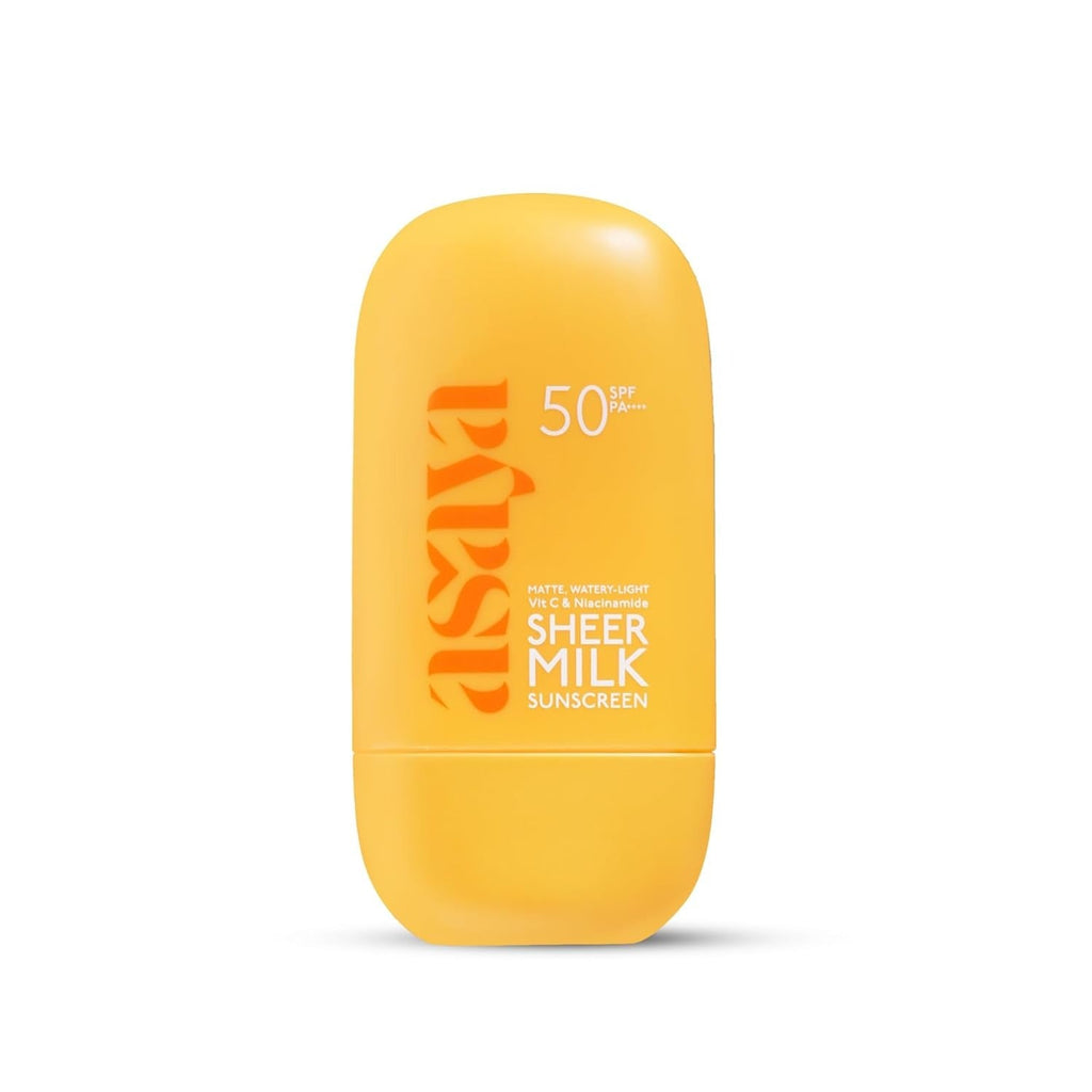 Asaya Sheer Milk Sunscreen SPF 50 PA++++ UVA + UVB with Vitamin C & Niacinamide - 50 ml
