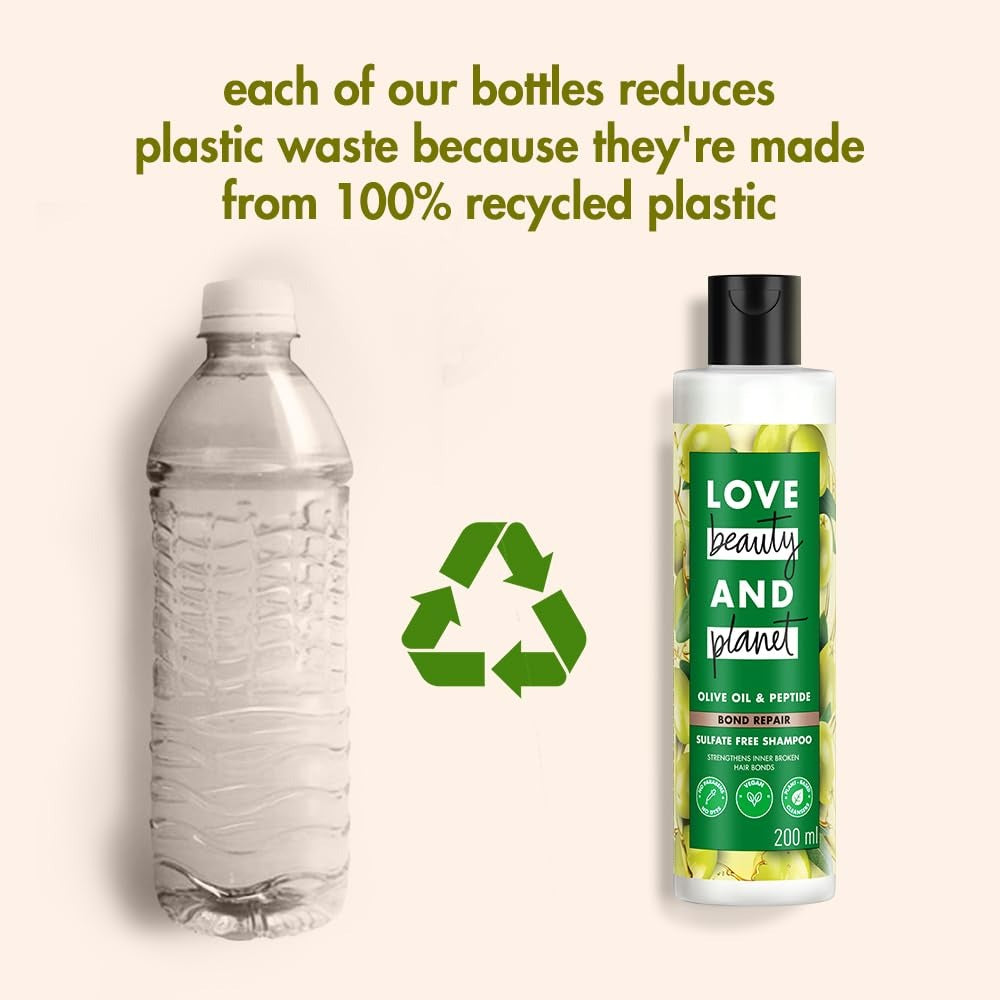 Love Beauty & Planet Olive Oil & Peptide Bond Repair Shampoo - 400 ml