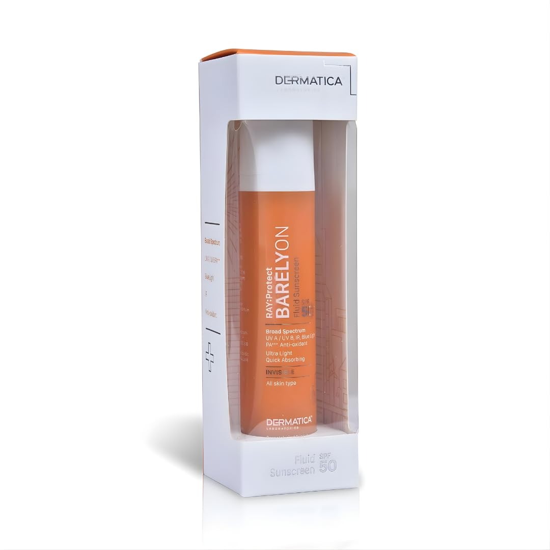 Dermatica Ray Protect Barelyon Fluid Sunscreen SPF 50 PA+++ Broad Spectrum Sun Rays Protection - 50 ml