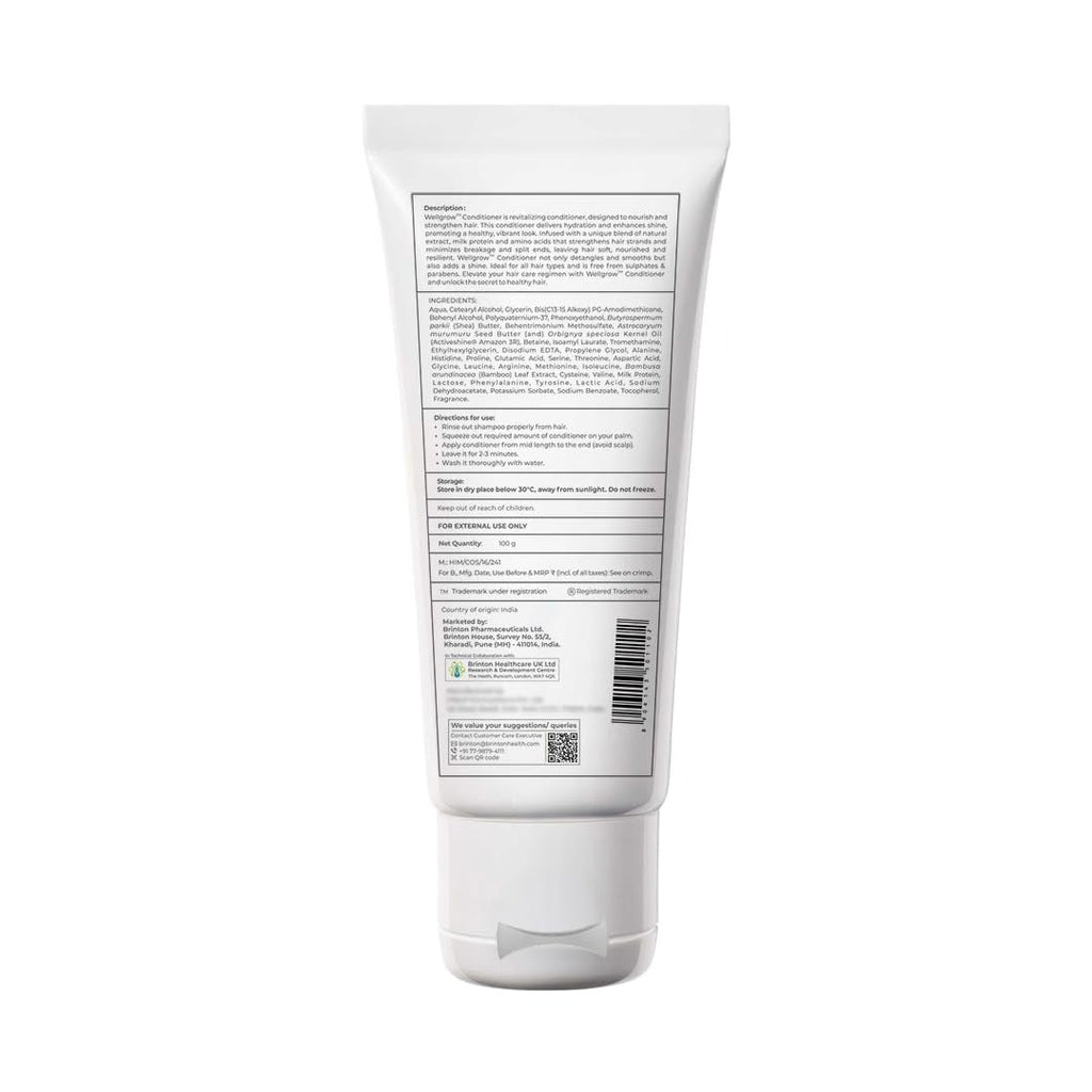 Brinton Wellgrow Hair Conditioner For Smooth & Strong Hair - 100 ml