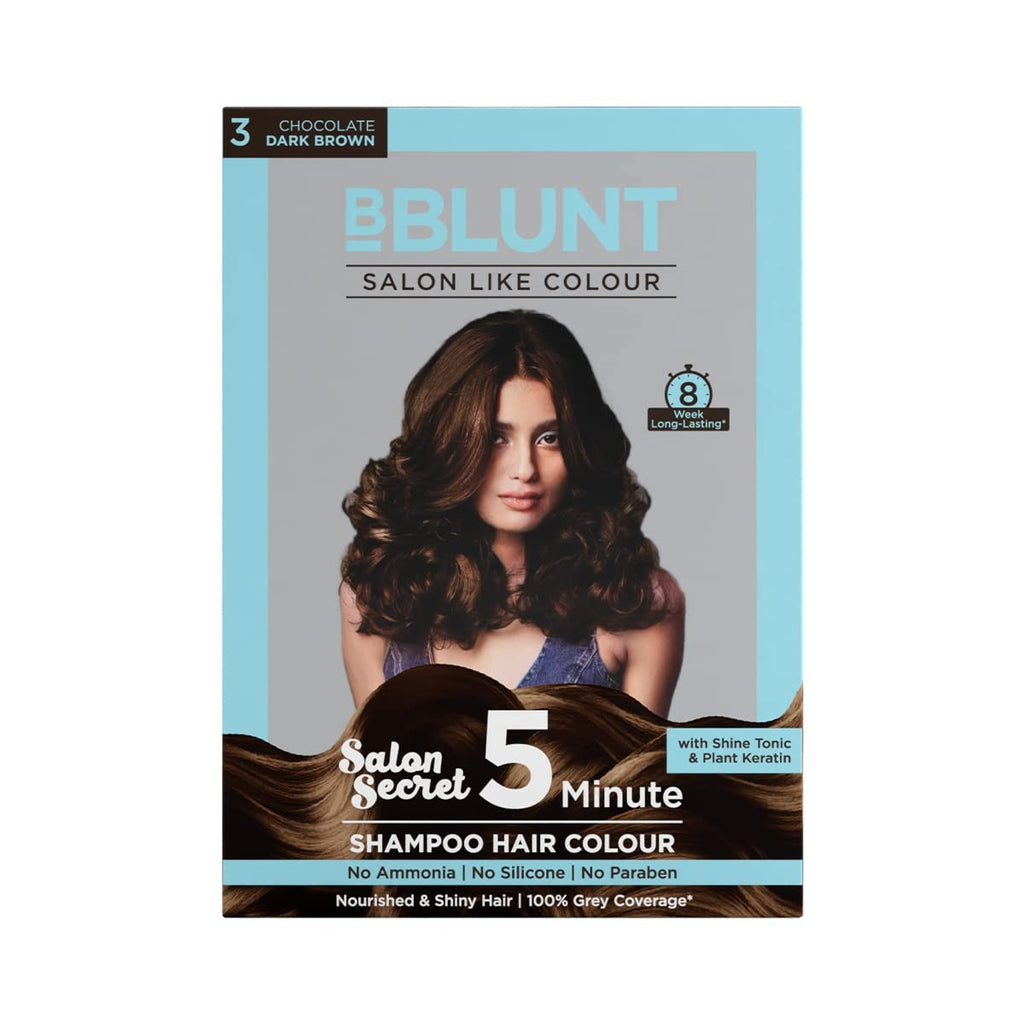 BBlunt Salon Secret 5 Minute Shampoo Hair Colour - 20 ml (Pack of 5)