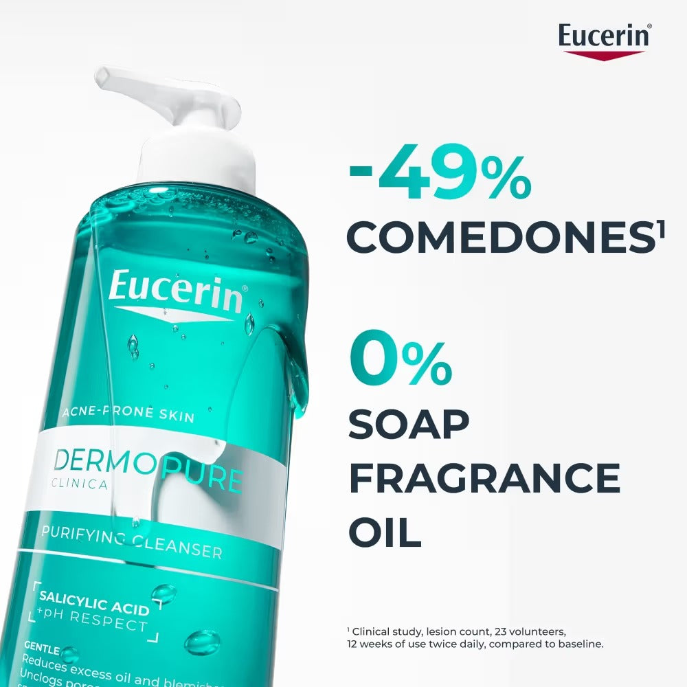 Eucerin Dermo purifyer Oil Control 3X Effect Cleansing Gel For Blemish & Acne Prone Skin - 150 ml