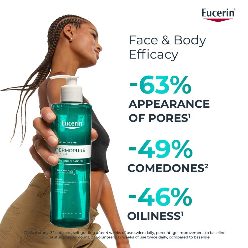 Eucerin Dermo purifyer Oil Control 3X Effect Cleansing Gel For Blemish & Acne Prone Skin - 150 ml