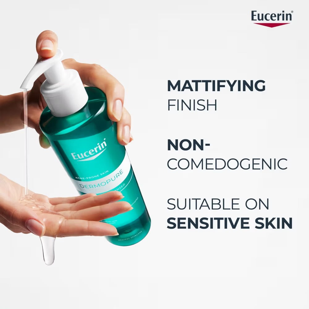 Eucerin Dermo purifyer Oil Control 3X Effect Cleansing Gel For Blemish & Acne Prone Skin - 150 ml
