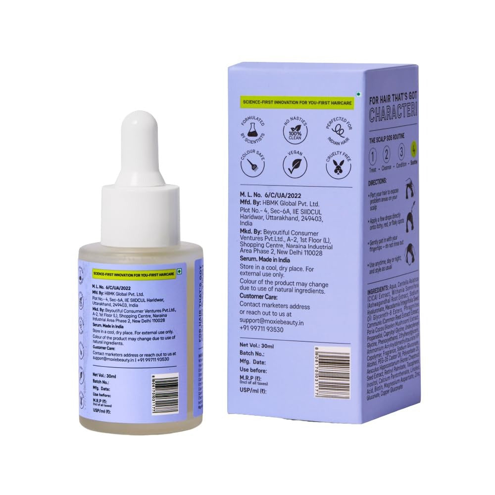 Moxie Beauty Daily Calming Leave On Serum Anti Dandruff Hair Serum - 30 ml