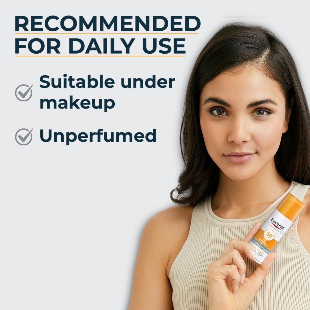 Eucerin Oil Control Dry Touch Sun Gel Cream SPF50+ With UVA,UVB Protection - 50 Gms