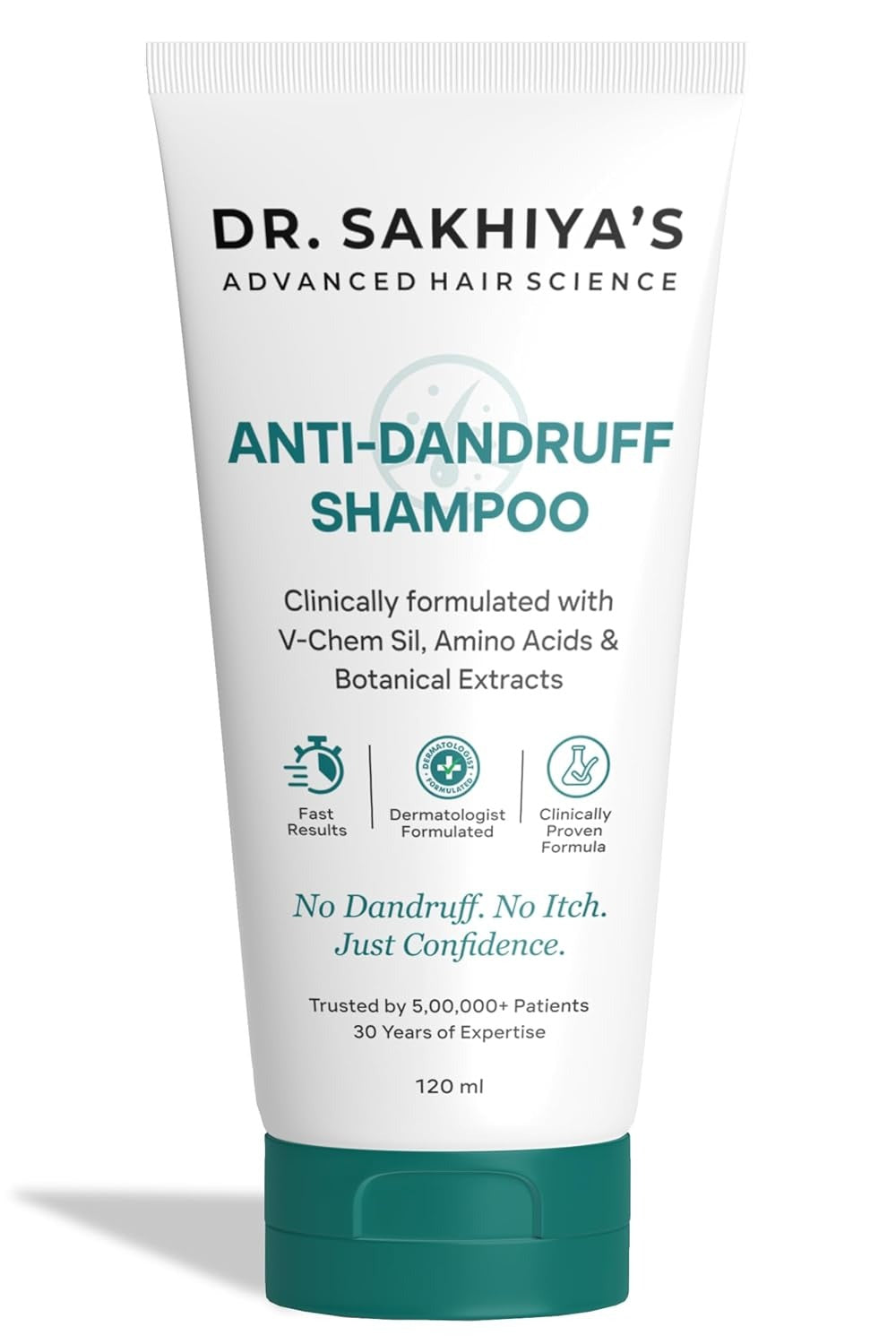 Dr. Sakhiya’s Anti Dandruff Shampoo with V Chem Sil & Amino Acids - 120 ml