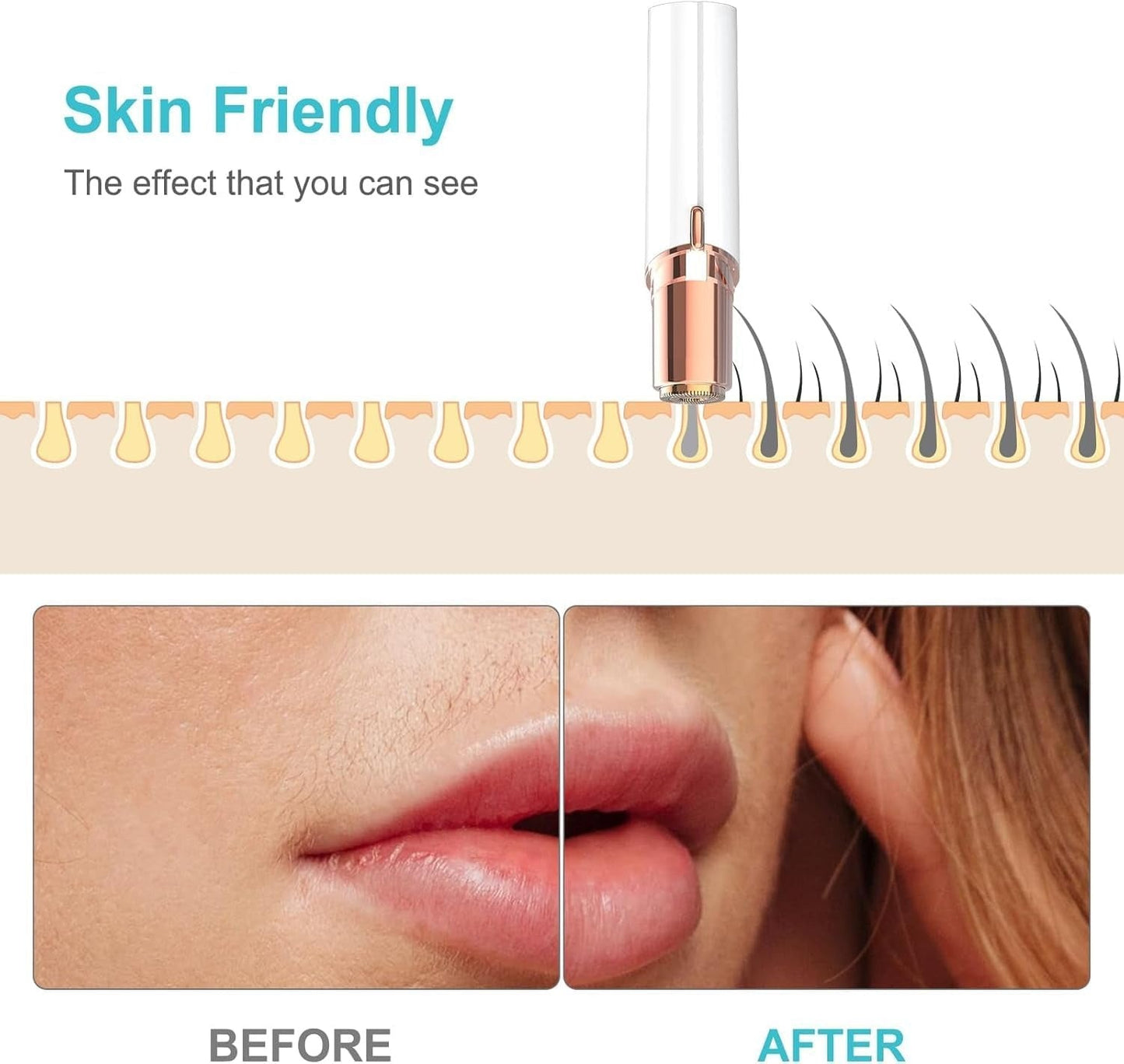 Flawless Facial Shaper Epilator Hair Remover For Men & Women