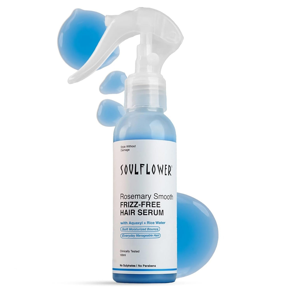 Soulflower Rosemary Hair Serum for Dry Anti Frizz Hair Control - 100 ml