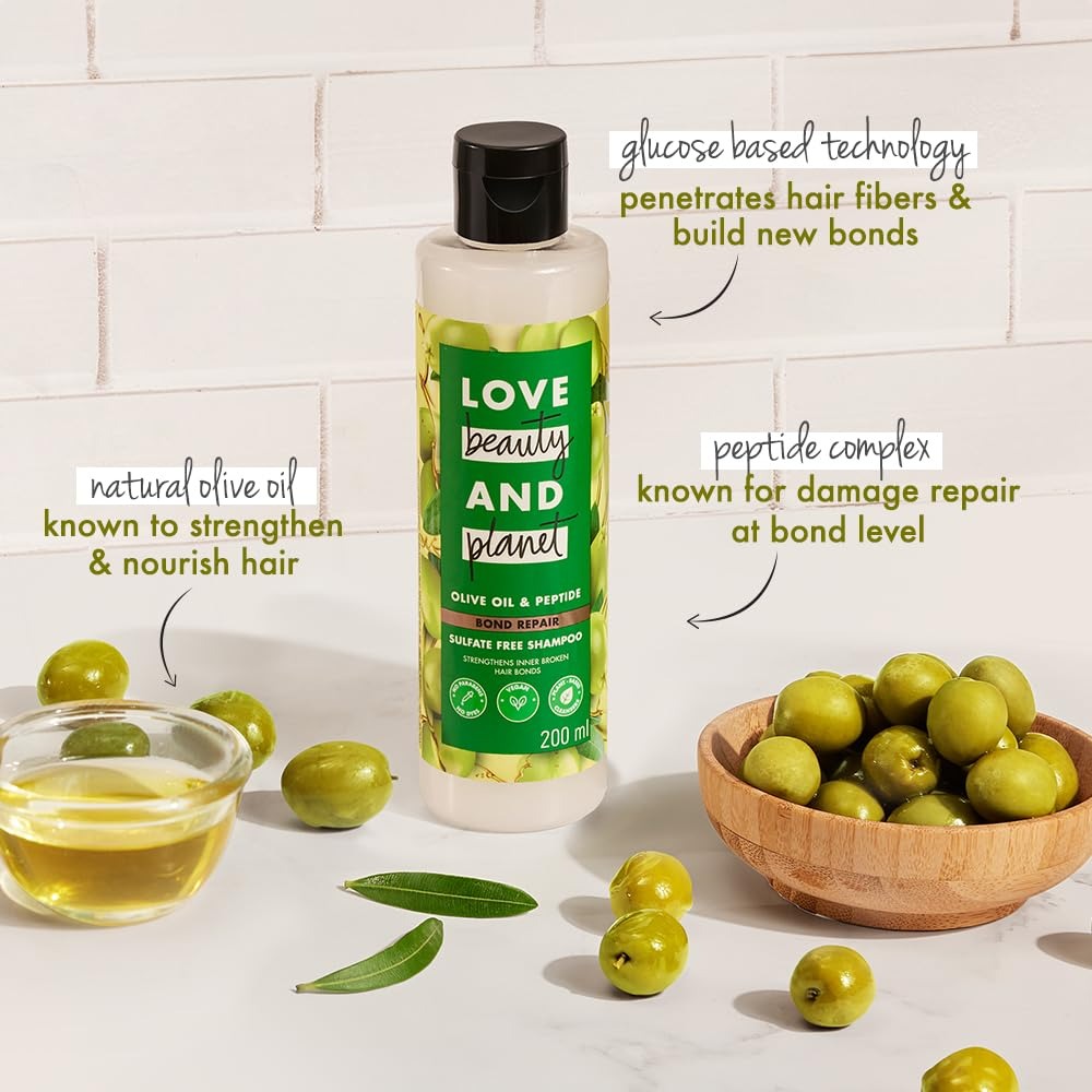 Love Beauty & Planet Olive Oil & Peptide Bond Repair Shampoo - 400 ml