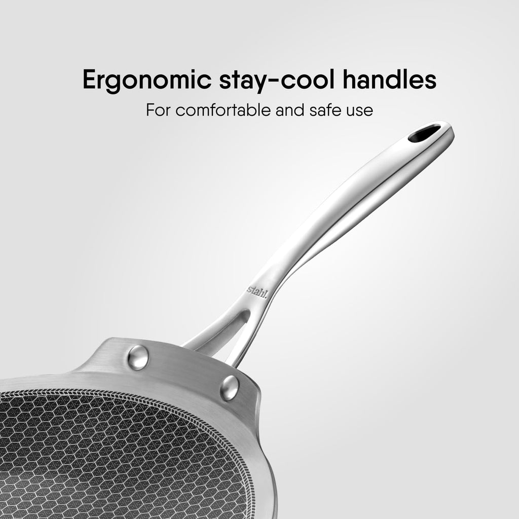 Stahl Artisan Hybrid Roti Tawa with Cast Handles