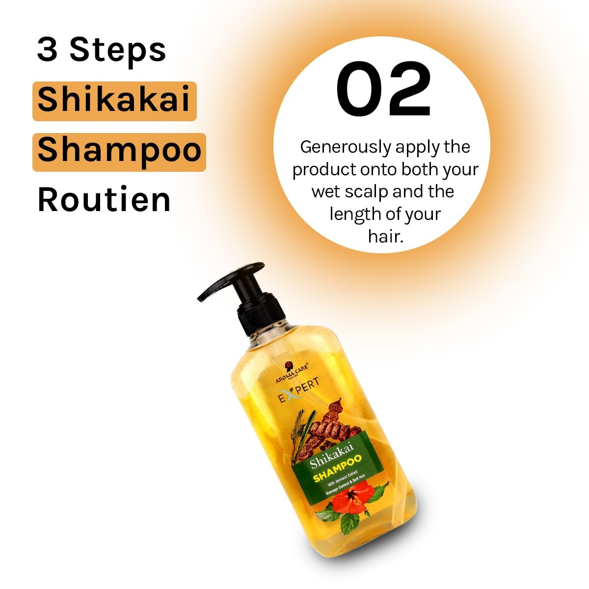 Aroma Care Expert Shikakai Shampoo with Jaswand Extract, Damage Control - 300 ml