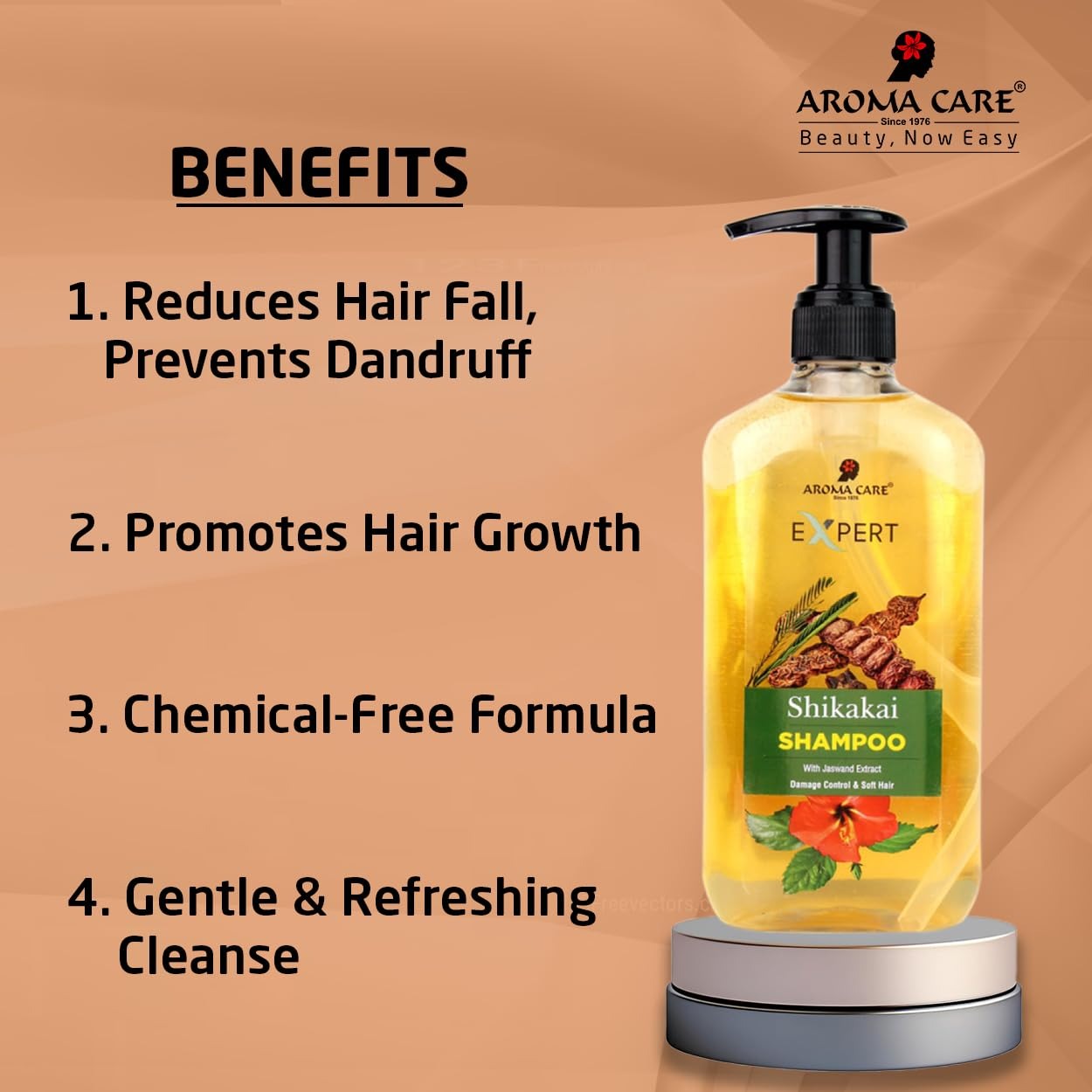 Aroma Care Expert Shikakai Shampoo with Jaswand Extract, Damage Control - 300 ml