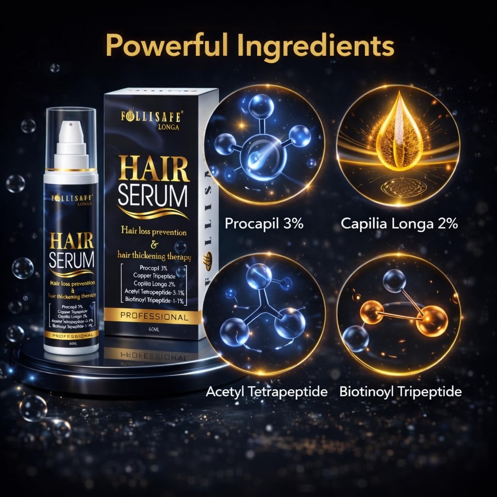 Follisafe Longa Hair Serum with Procapil 3% & Capilia Longa 2% - 60 ml