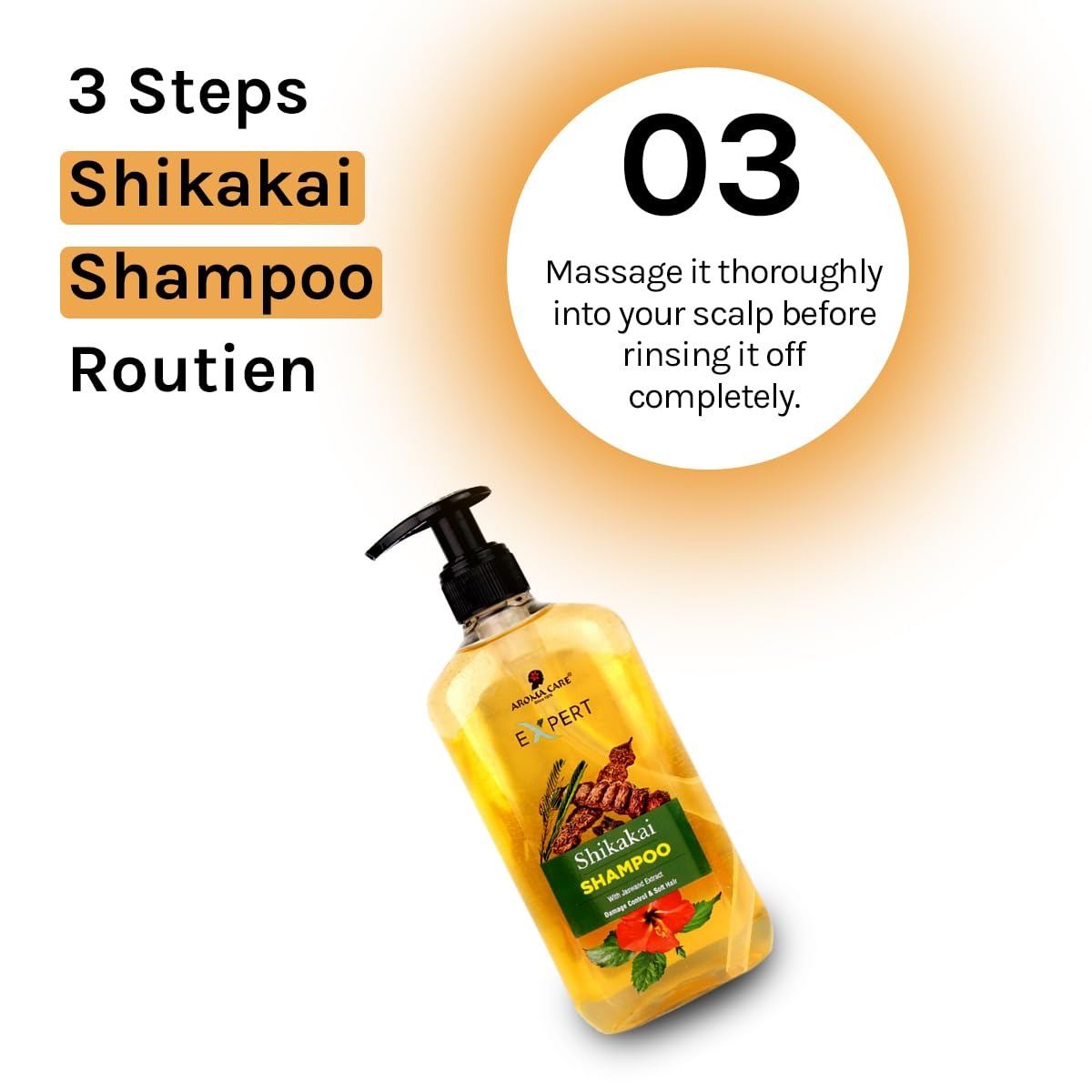 Aroma Care Expert Shikakai Shampoo with Jaswand Extract, Damage Control - 300 ml
