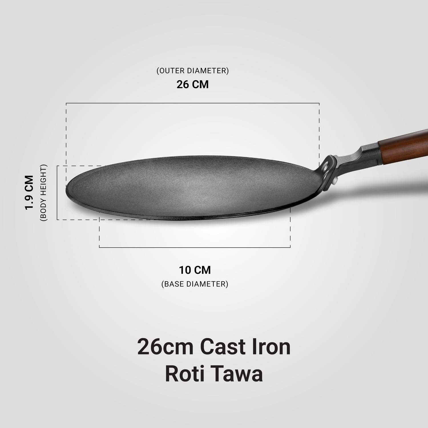 Stahl Blacksmith Signature Roti Tawa Cast Iron Pre-Seasoned