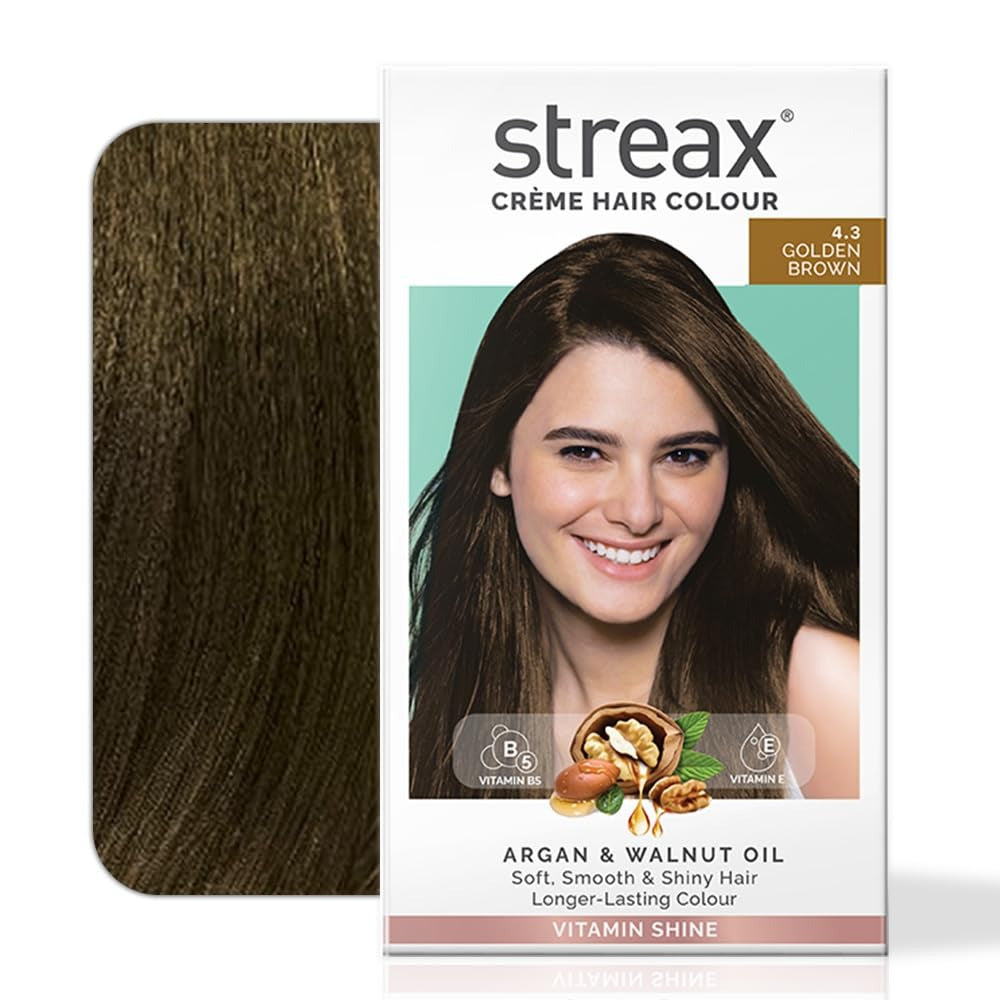 Streax Permanent Hair Colour Grey Coverage Infused with Argan and Walnut Oil For Women -