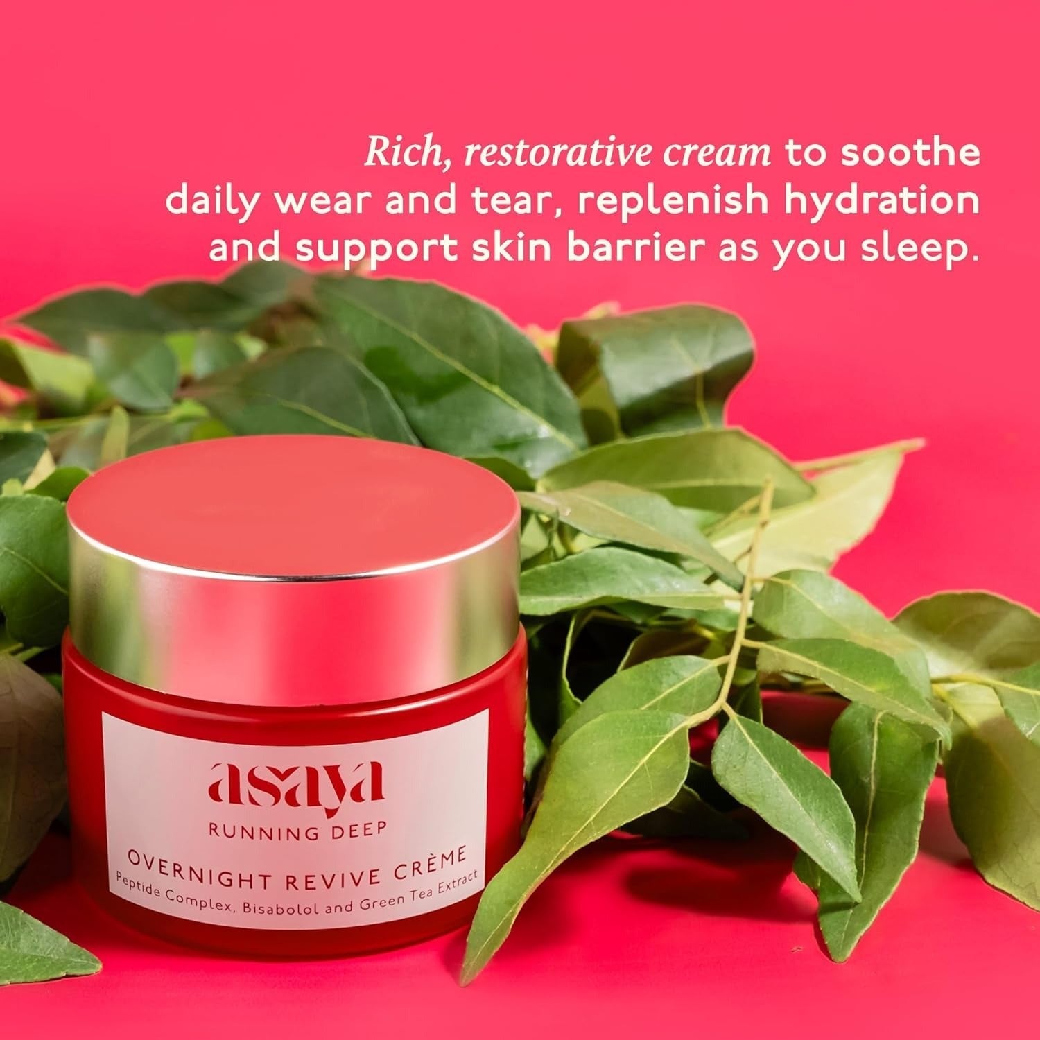 Asaya Running Deep Over Night Revive Cream With Peptides & Bisabolol - 50 ml
