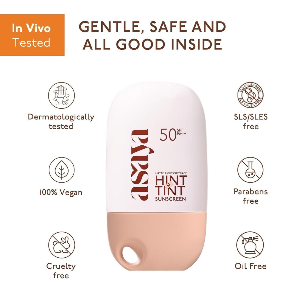Asaya Under One Sun Hint of Tint Tinted Sunscreen SPF 50 PA++++ - 40 ml
