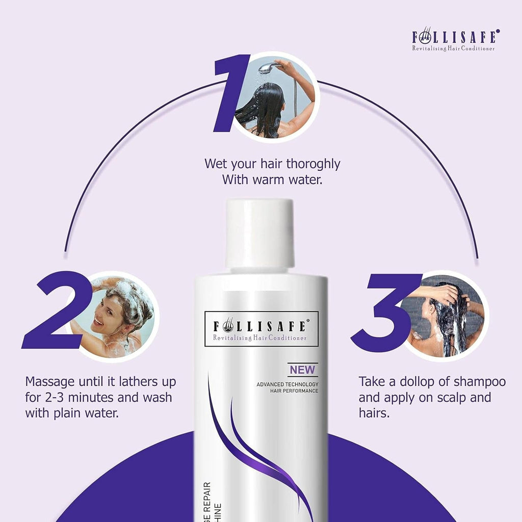 Follisafe Hair Conditioner For Dry and Frizzy Hair Extreme Damage Repair Protection And Shine - 250 ml