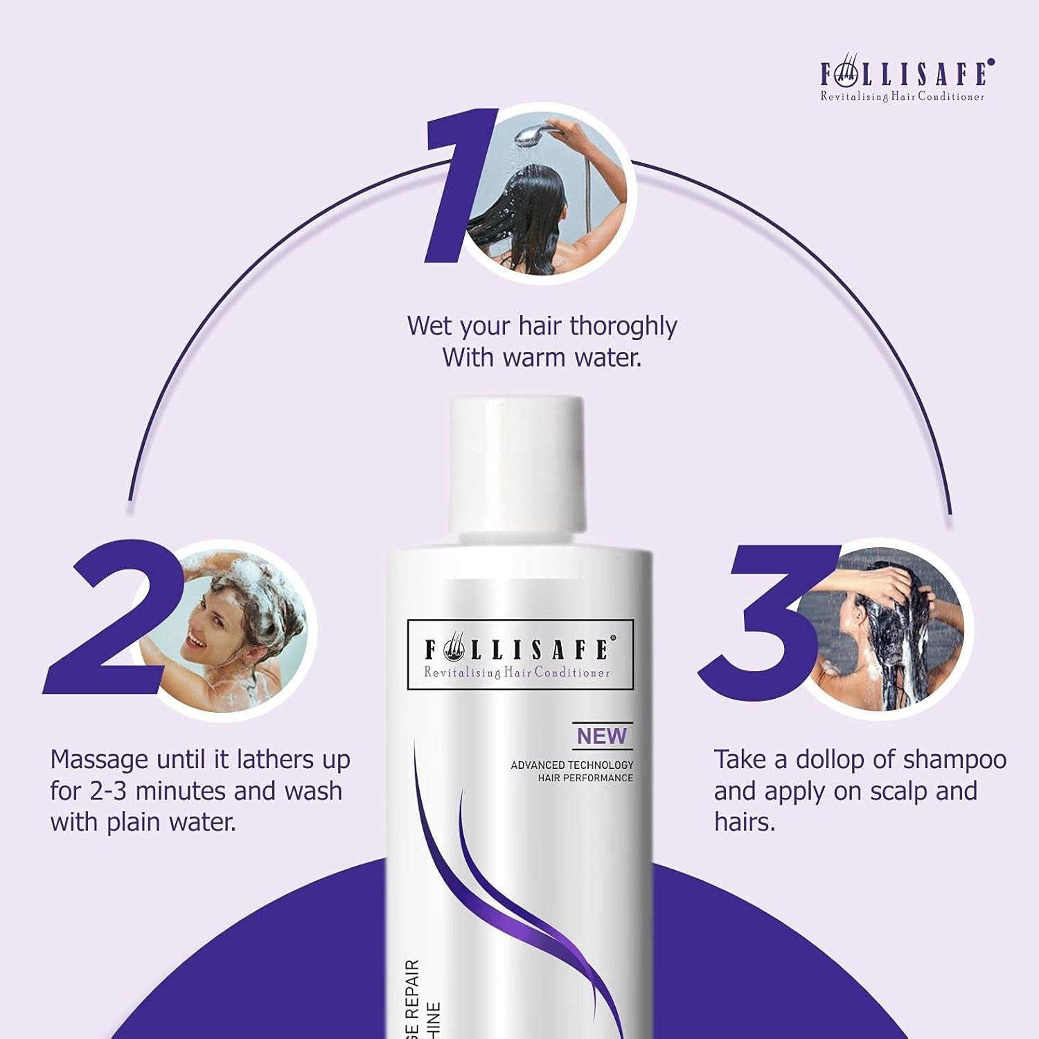 Follisafe Hair Conditioner For Dry and Frizzy Hair Extreme Damage Repair Protection And Shine - 250 ml