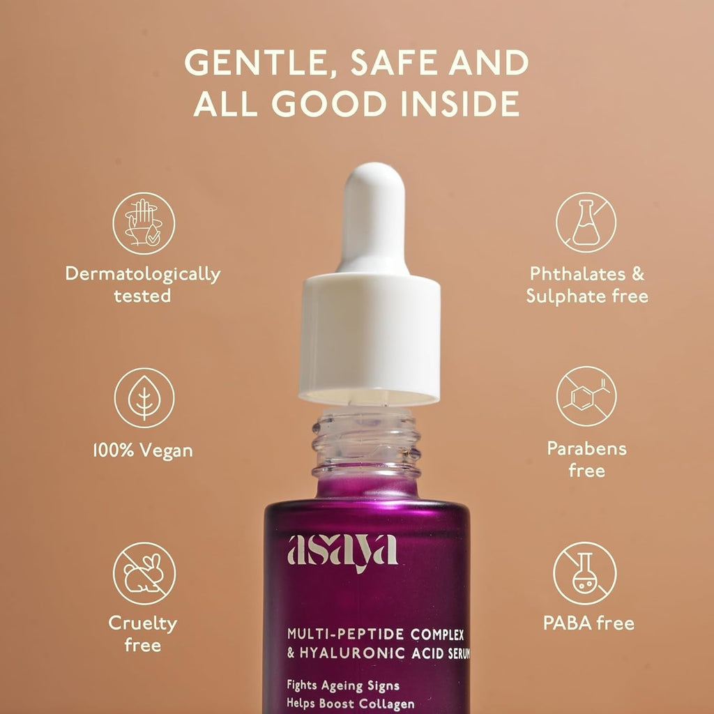 Asaya Multi Peptide Day/Night Face Serum with Hyaluronic Acid - 30 ml
