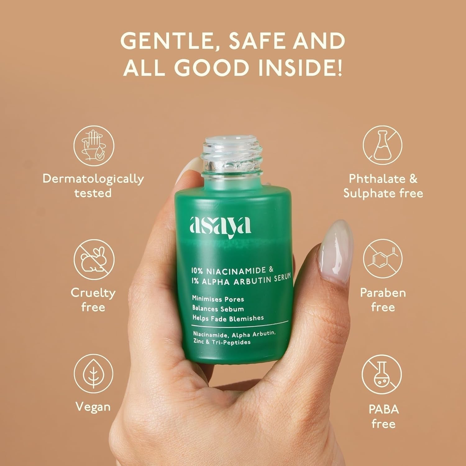 Asaya 10% Niacinamide,1% Alpha Arbutin & Zinc PCA Face Serum - 30 ml