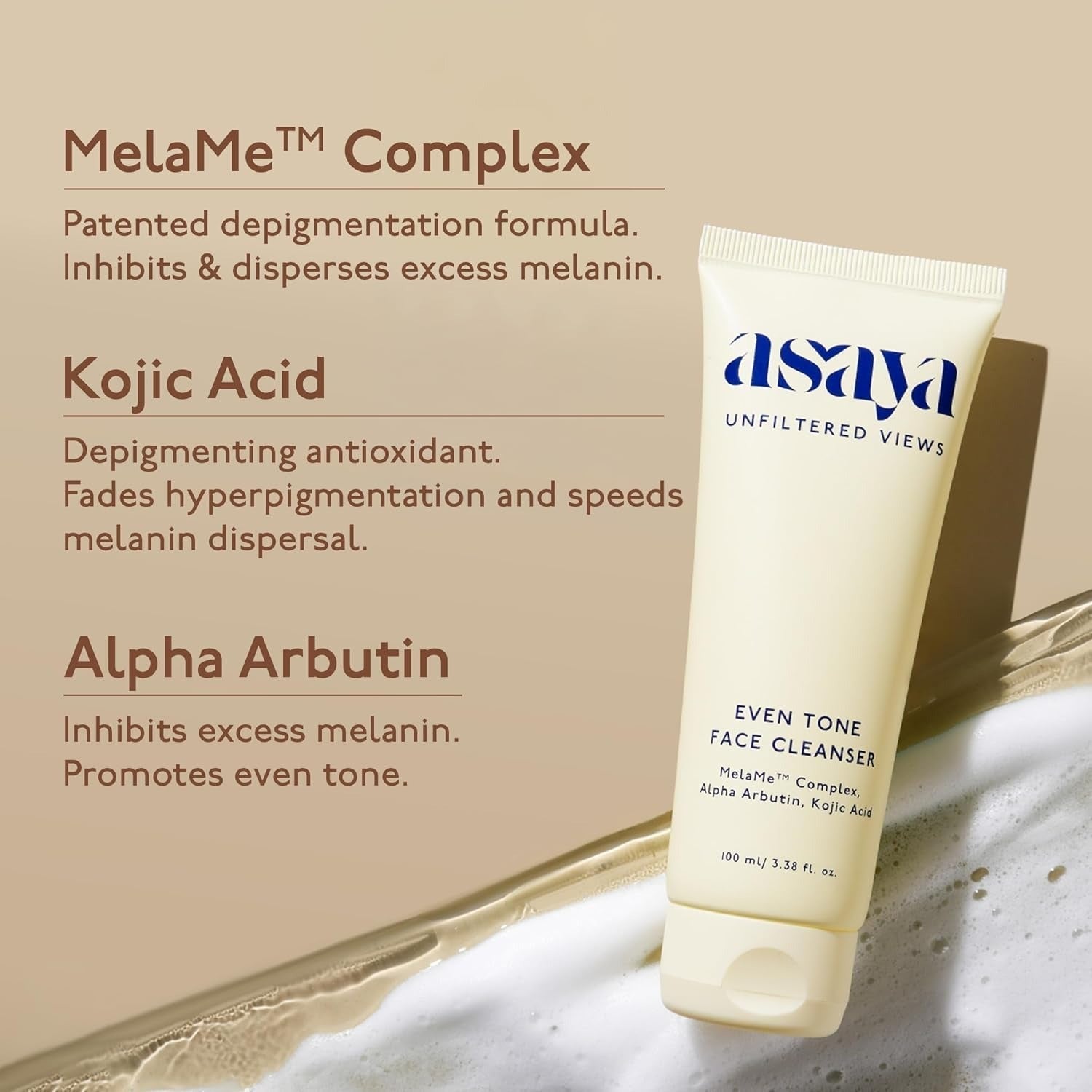 Asaya Even Tone Dark Spot Removal Face Wash - 100 ml