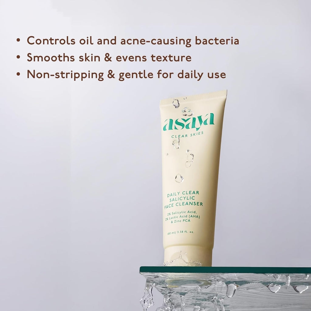 Asaya Daily Clear 2% Salicylic Acid Face Wash Cleanser - 100 ml
