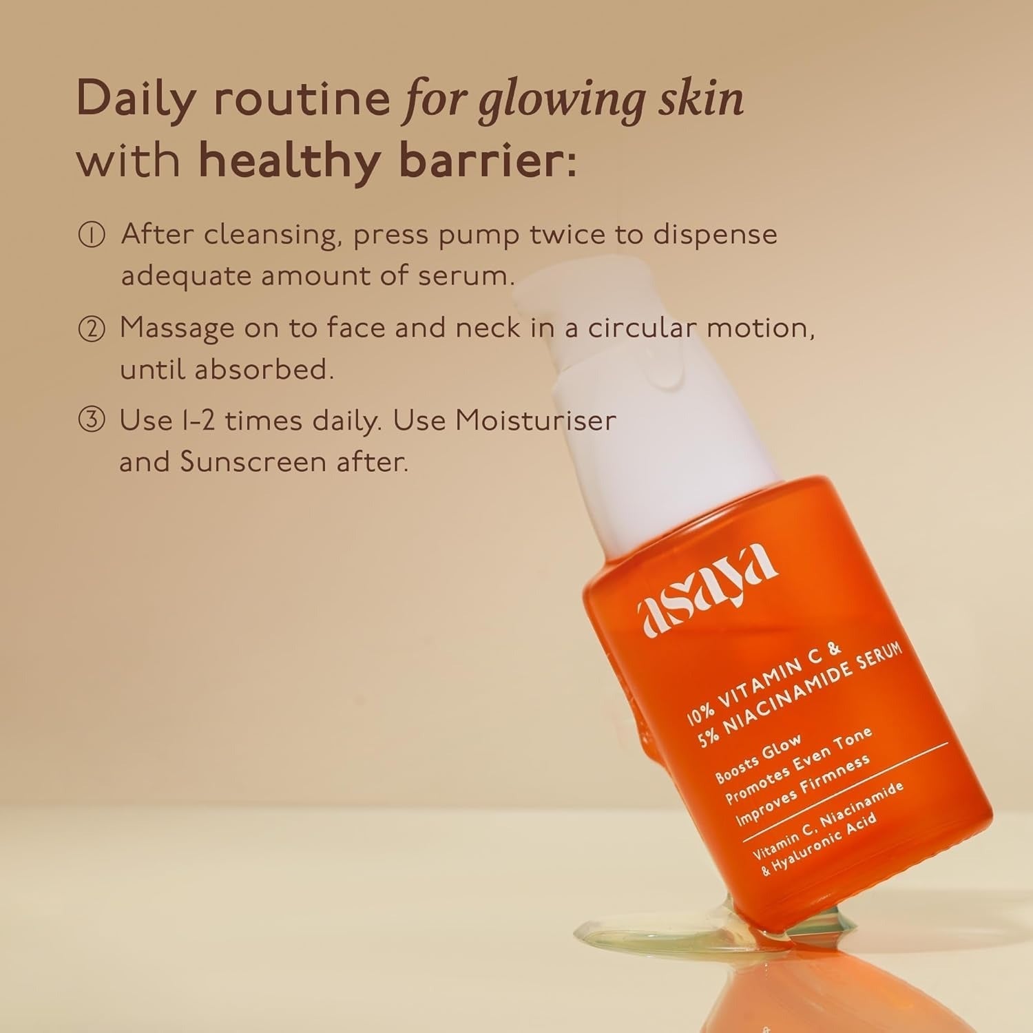 Asaya 10% Vitamin C , With 5% Niacinamide Face Serum - 30 ml