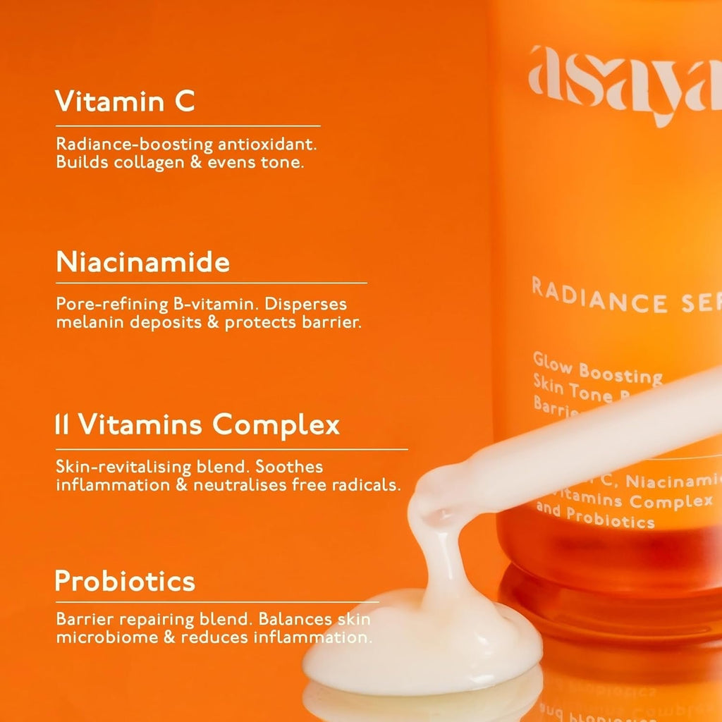 Asaya Radiance Face Serum Vitamin C,Niacinamide,11 Vitamins Complex And Probiotics - 30 ml