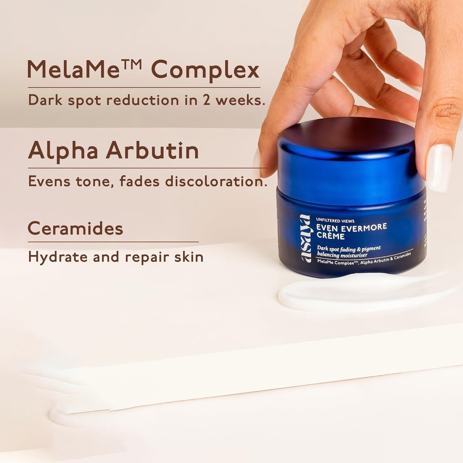 Asaya Even Ever More Ceramides Moisturizer with Alpha Arbutin - 50 Gms
