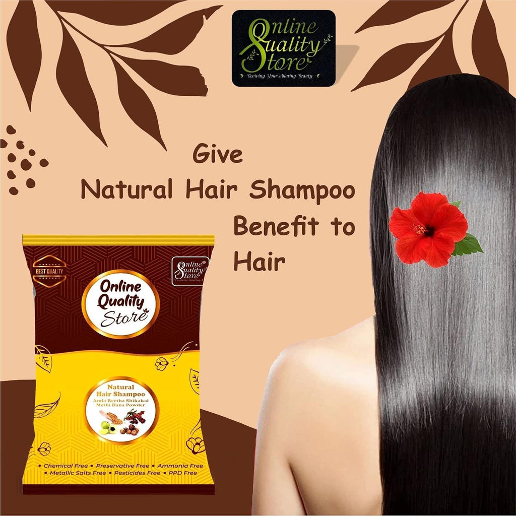 Online Quality Store Hair Shampoo with Amla, Reetha, Shikakai And Methi Dana - 200 Gms