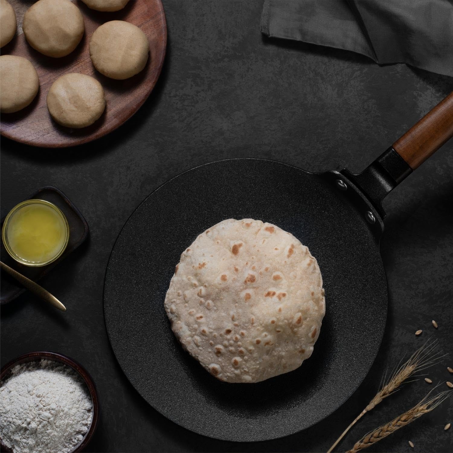 Stahl Blacksmith Signature Roti Tawa Cast Iron Pre-Seasoned