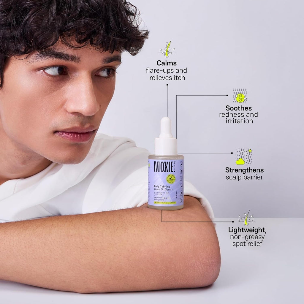 Moxie Beauty Daily Calming Leave On Serum Anti Dandruff Hair Serum - 30 ml