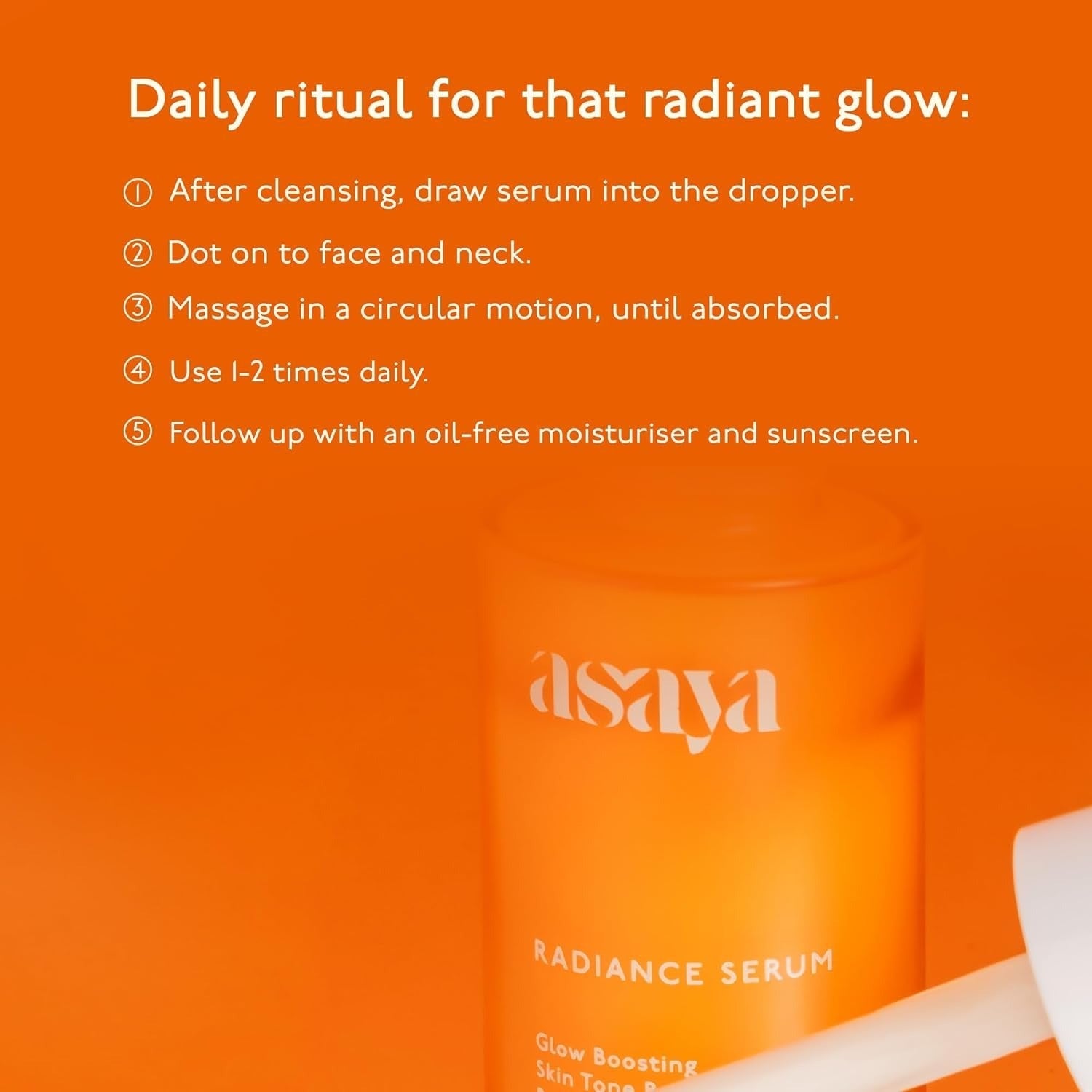 Asaya Radiance Face Serum Vitamin C,Niacinamide,11 Vitamins Complex And Probiotics - 30 ml