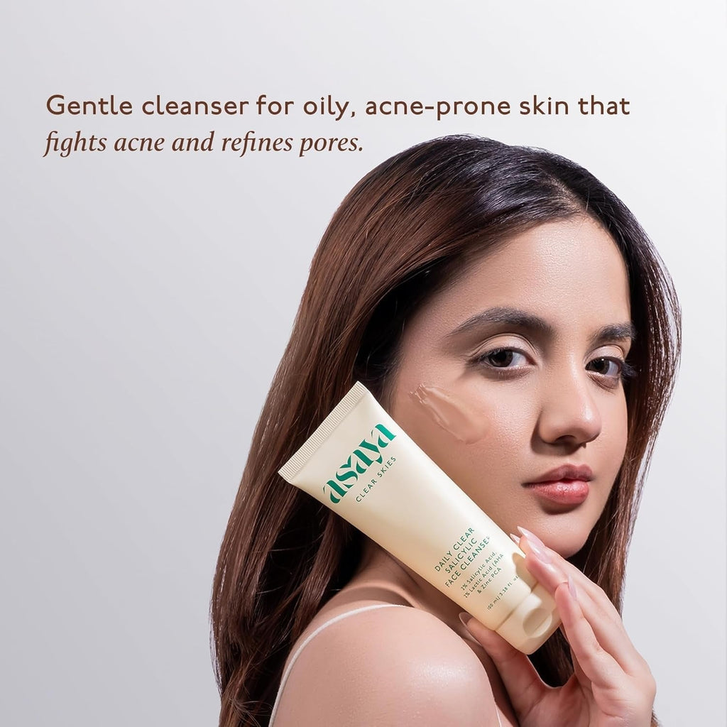Asaya Daily Clear 2% Salicylic Acid Face Wash Cleanser - 100 ml